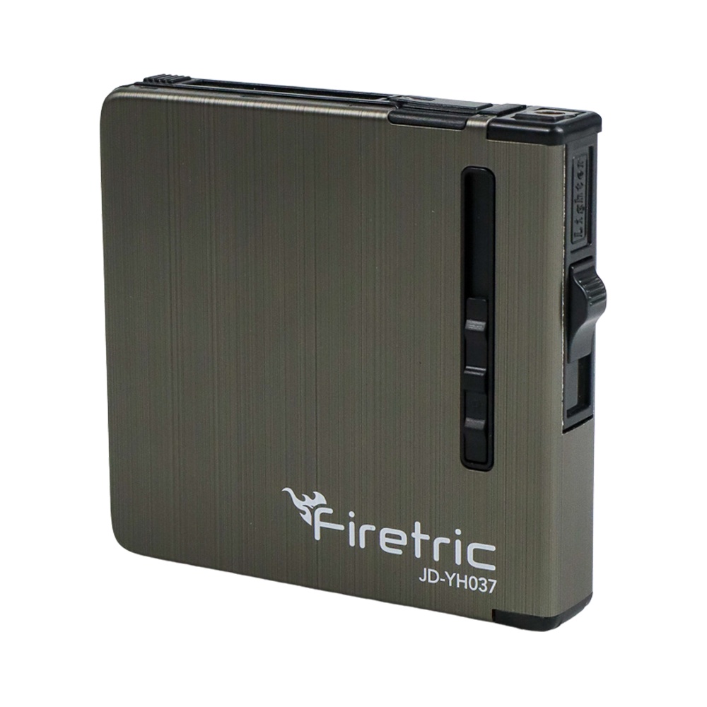 Firetric Kotak Rokok 20 Slot dengan Korek Gas - JD-YH037 - Black