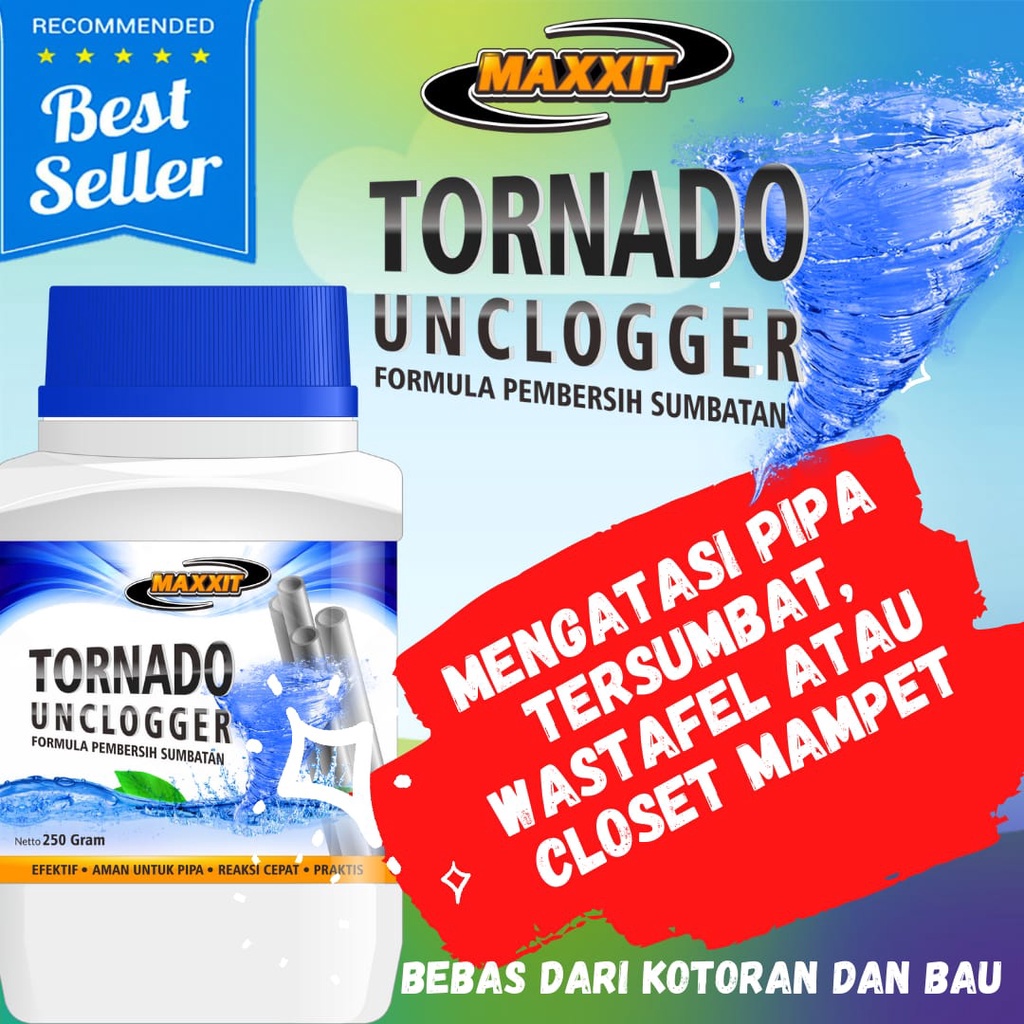 Pembersih Saluran Mampet Akibat Sumbatan/Pipa Mampet MAXXIT TORNADO UNCLOGGER