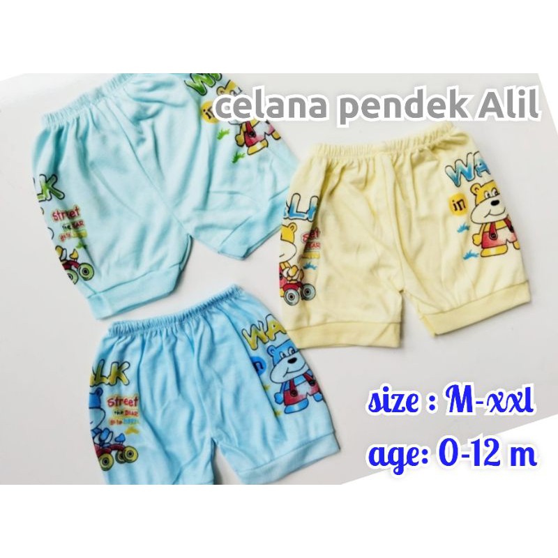 3 pc Celana Pendek Bayi Harian Lembut AL IL