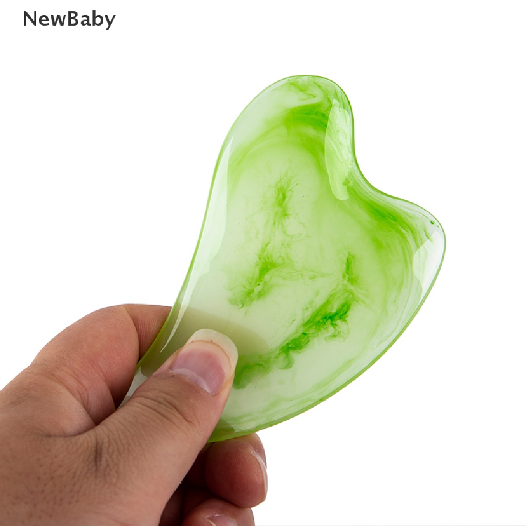 NewBaby Gua sha Stone Board Massage Body Neck Guasha Plate Jade Face Massager Scrapers ID