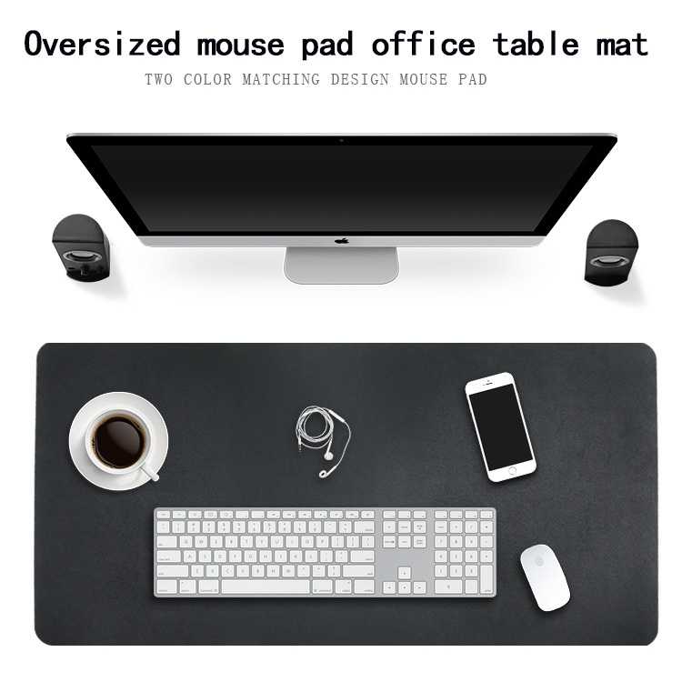 Taffware Office Mouse Pad XL Desk Mat Bahan Kulit - A47780