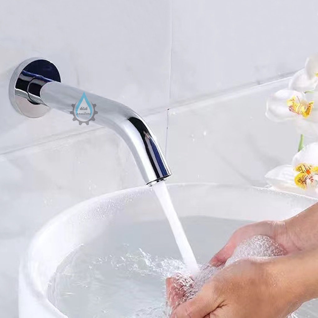 Kran Sensor Tembok Kran Wudhu Kran Air Kran Washtafel Otomatis