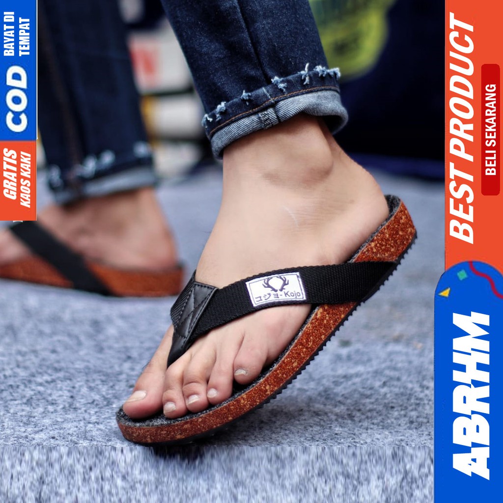 ABRHM x SORA Sandal Slide Pria Sandal Slop Pria Ori Distro Sendal Selop Cowok / Cowo Keren Kekinian