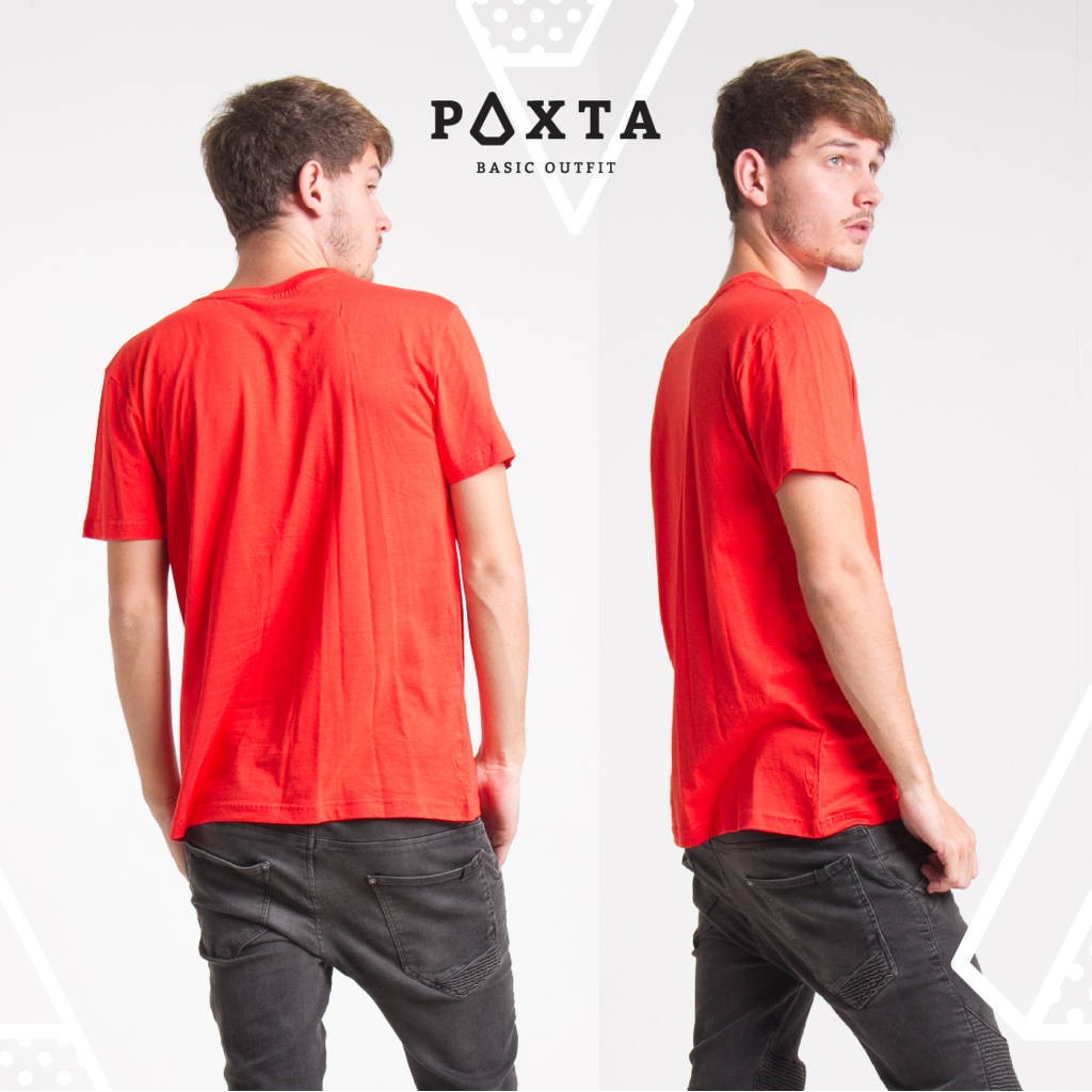 BASIC CREW NECK ORANGE - Kaos Tshirt ORANYE cewek cowok pria wanita Free Ongkir - PAXTA TEES