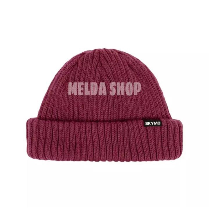 Topi Kupluk Beanie Hat Short Rajut Simpel Distro Unisex