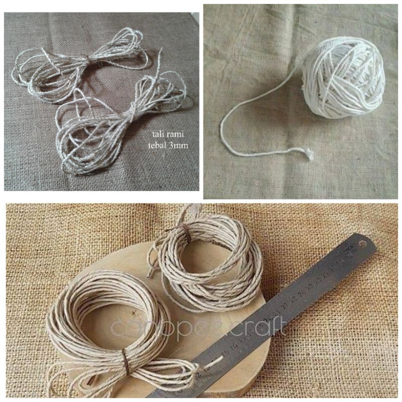 

Tali Souvenir Craft DIY Serat Alam Rami / Kertas / Kenur