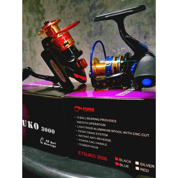 Reel Pancing Spinning Fugu Etsuko 3000 Fishing Reel Ril Katrol Kerekan Benang Pancing