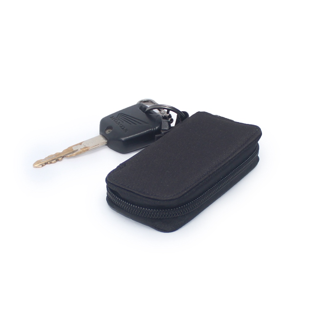 EMDS126 Gantungan Kunci Remote motor mobil keyless Dompet STNK - HITAM