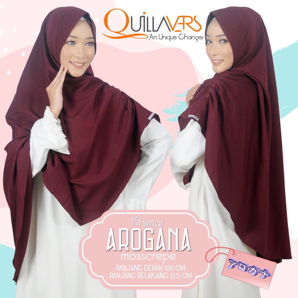 AROGANA KHIMAR MOSSCREPE || HIJAB INSTANT || JILBAB INSTANT || HIJAB MOSSCREPE || JILBAB MOSSCREPE