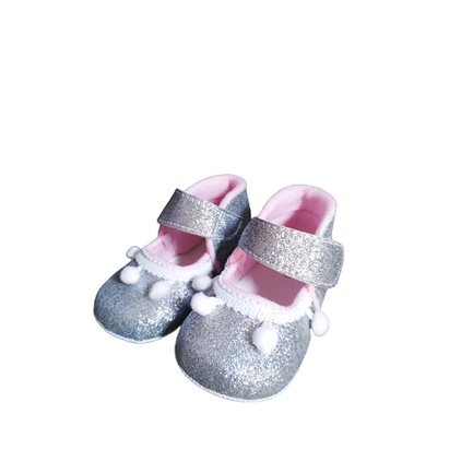 AMH BABY SHOES BLING-BLING RENDA POM-POM 2-13 BULAN