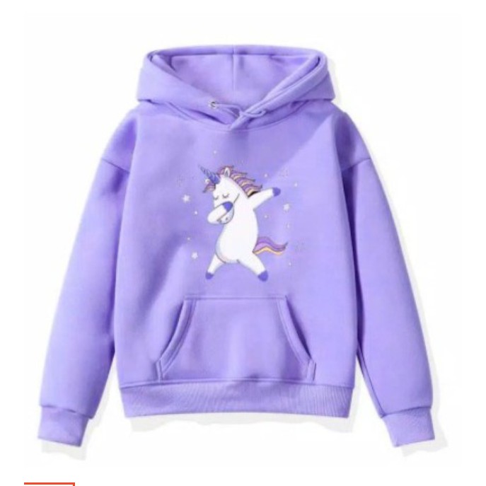 HOODIE ANAK PEREMPUAN  UNICORN DANCING TEBAL PREMIUM TERBARU,