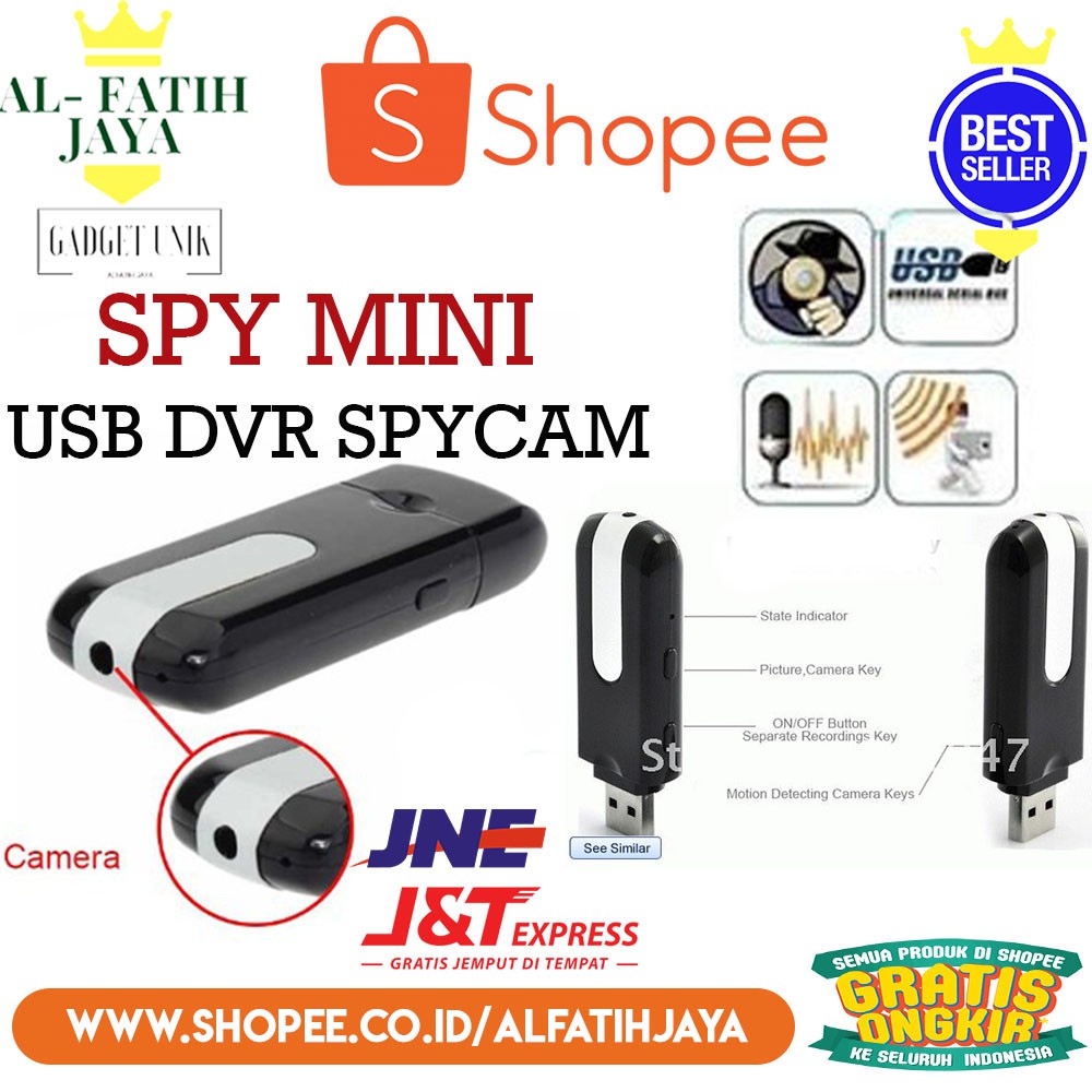 Spy Camera u8 Flash Disk / Hidden Camera / Kamera pengintai pen drive