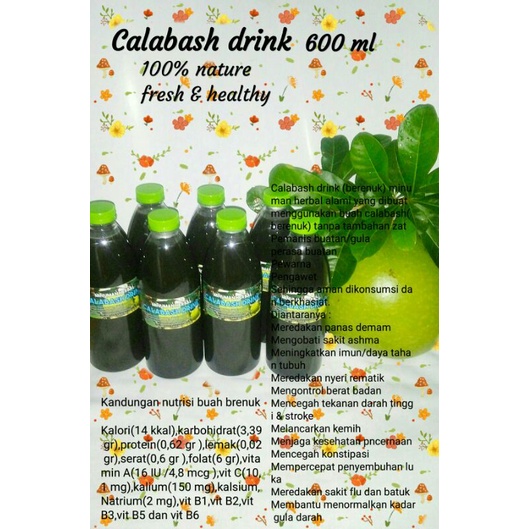 

HERBALDRINK SARIBUAH BERENUK( CALABASH) 600 ml