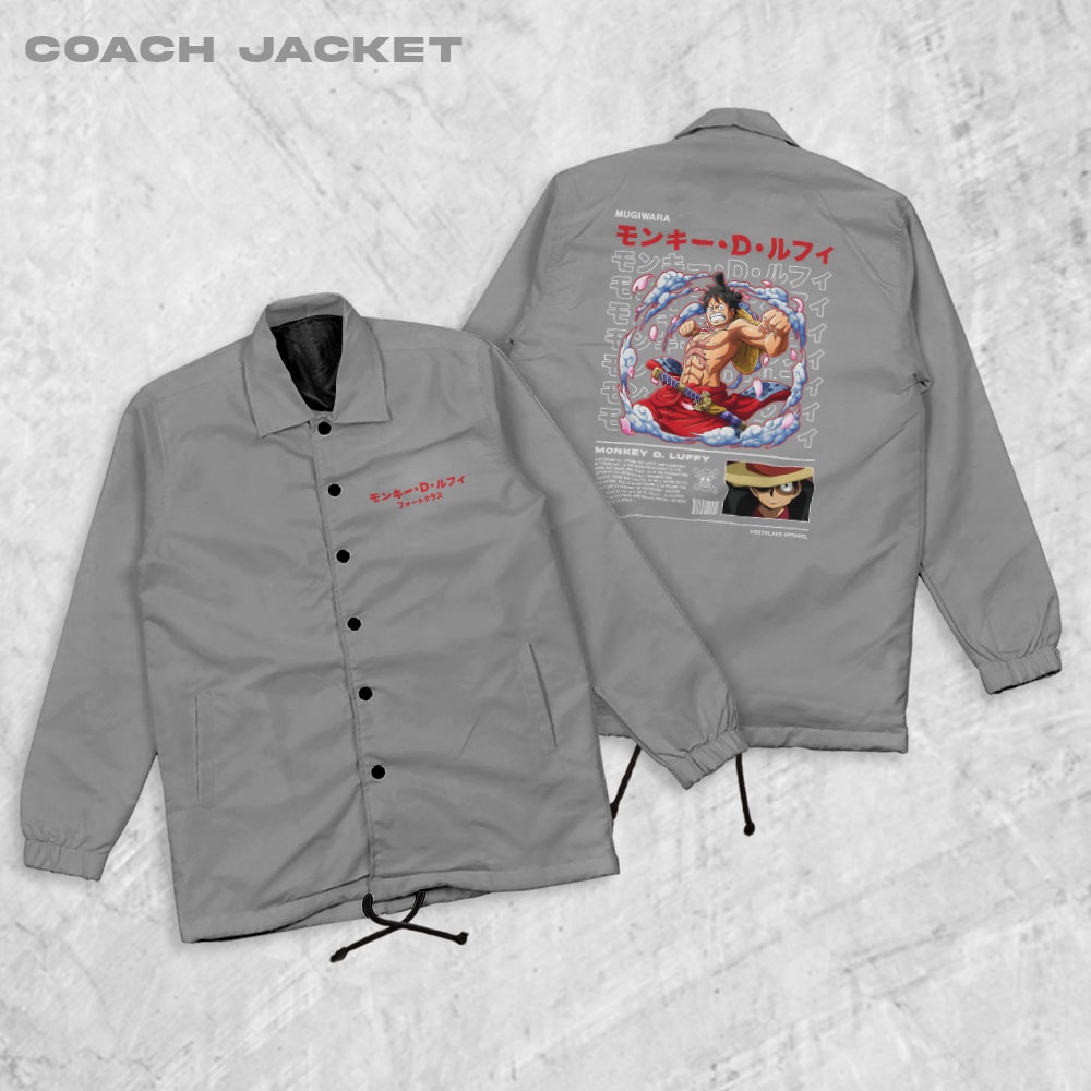 Fortglass Luffy Coach Jaket Pria Outwear Unisex Parasut