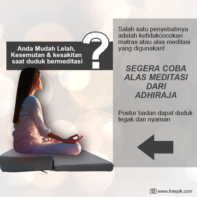 Matras / Bantal/Alas Meditasi (Bantal doa/duduk) Persegi Grey