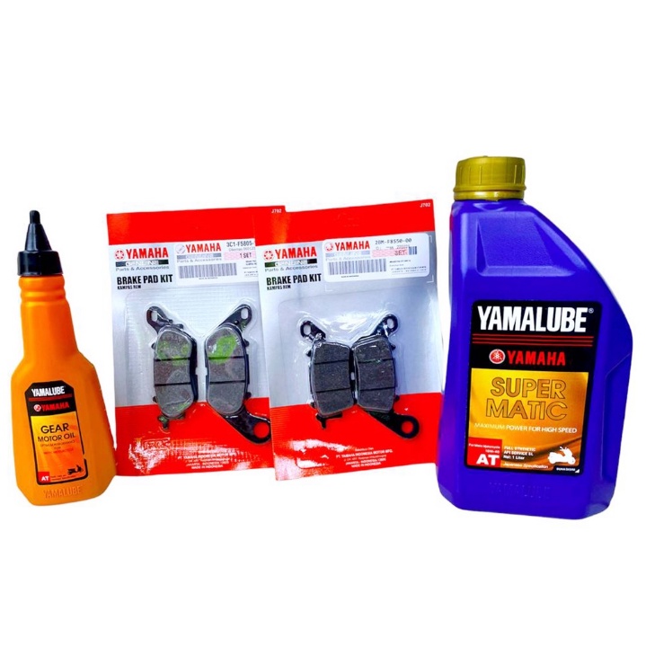 PROMO FLASH SALE ATS PAKET OLI YAMALUBE SUPER MATIC DISPAD DEPAN BELAKANG NMAX 3C1 2BM