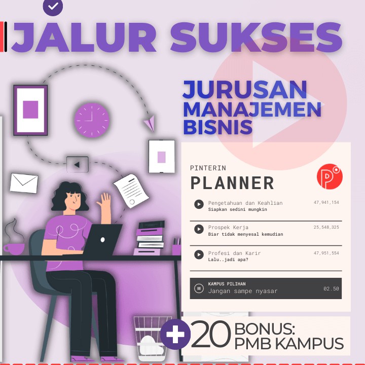 

Daily Planner Kuliah Jurusan Manajemen Bisnis | Test SNMPTN-SBMPTN-UTBK Weekly Binder Loose leaf B5