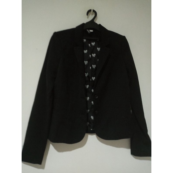 Preloved blazer wanita hitam H&M