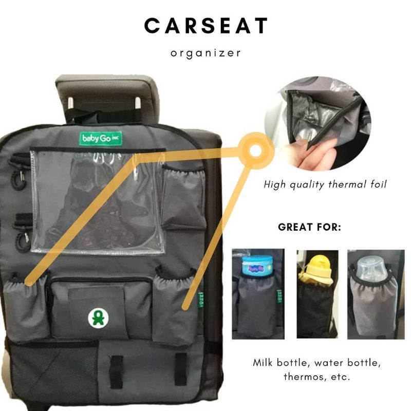 BabyGO Inc Car Seat Organiser - Babygoinc carseat organizer mobil