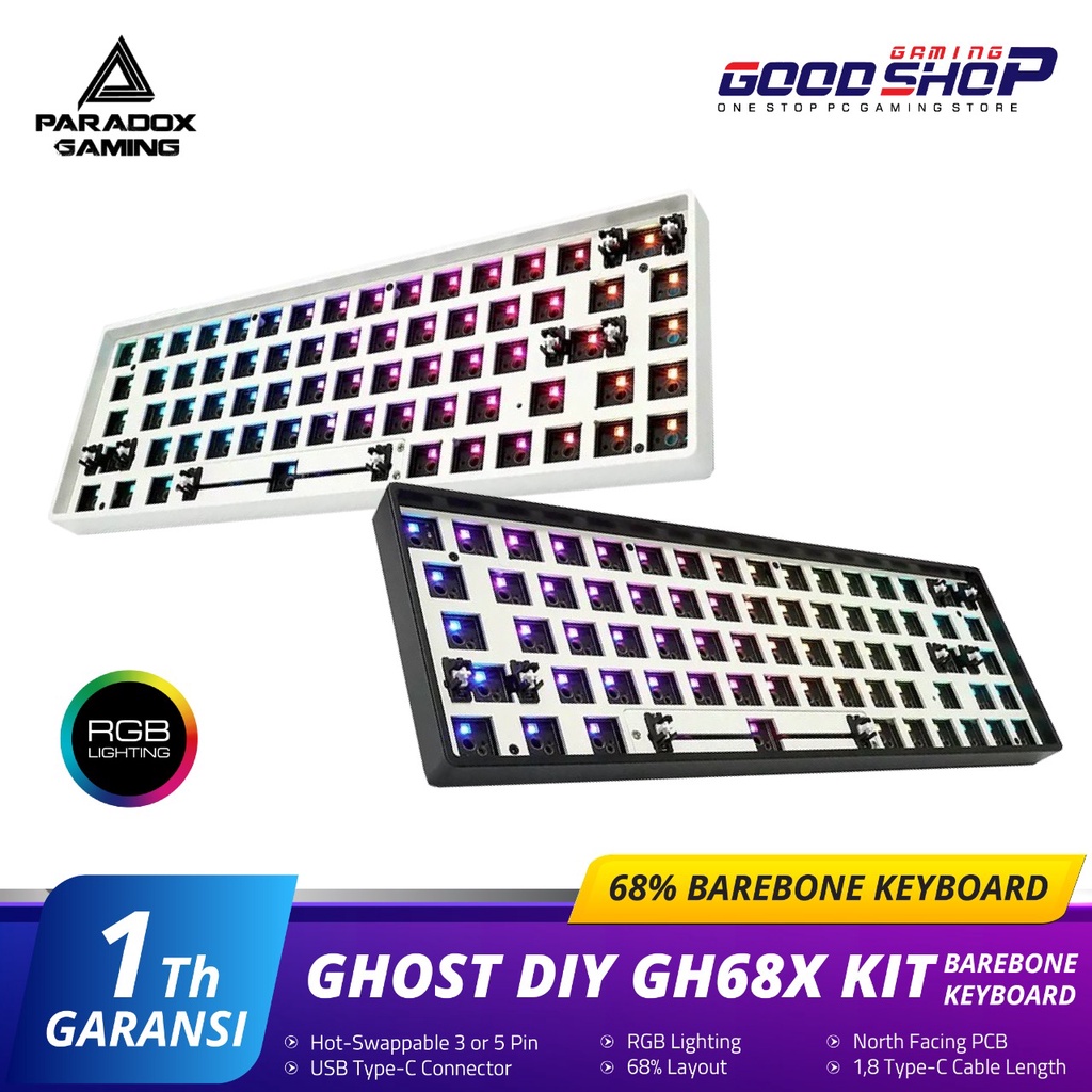 Paradox GHOST DIY GH68X Kit Customize Hot Swap - Barebone