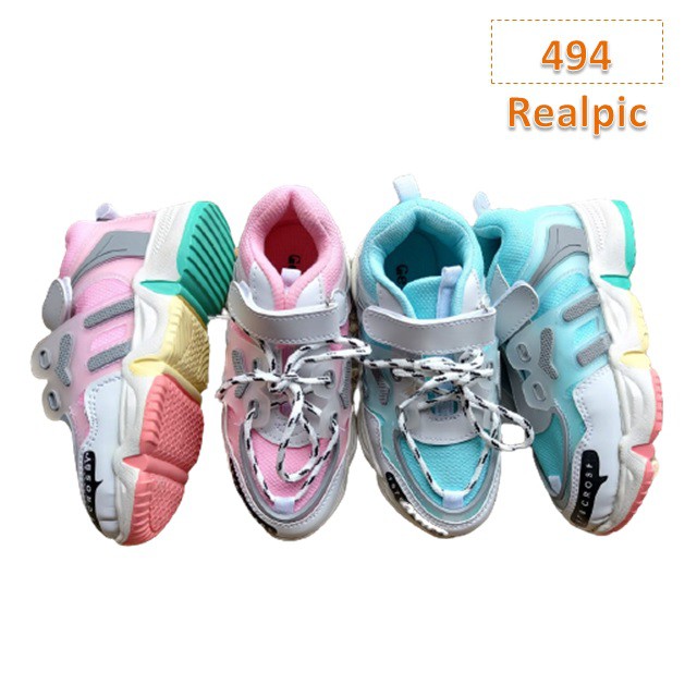 Sepatu Anak Sneakers Crosby Velcro Fashion Korea Cewek Cowok (494)