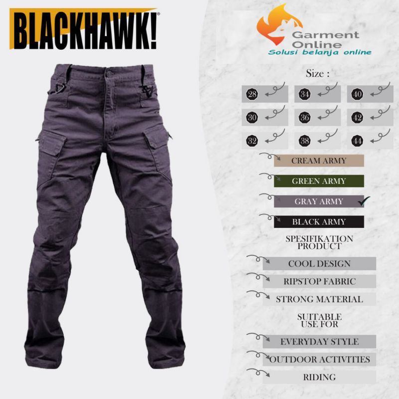 CELANA PANJANG TACTIKAL BLACKHAWK celana blackhawk panjang original