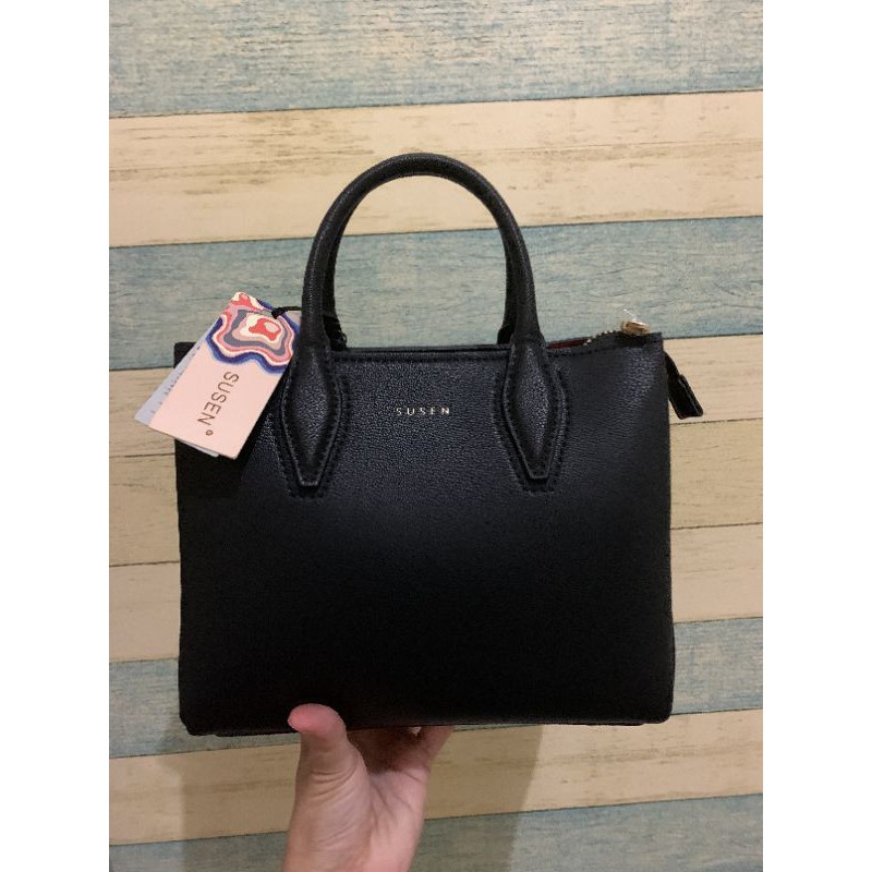 SUSEN ORIGINAL HANDBAG 3034 MEDIUM BLACK winkelen_ TAS BAG HITAM premium
