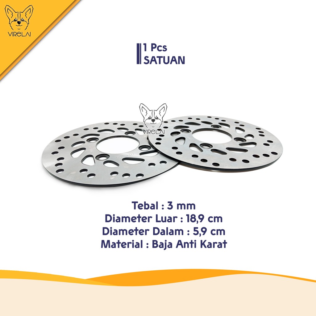 Piringan Cakram Supra X 125 / Kharisma / Cs1 / Supra Fit New Depan / Belakang [Ishima]
