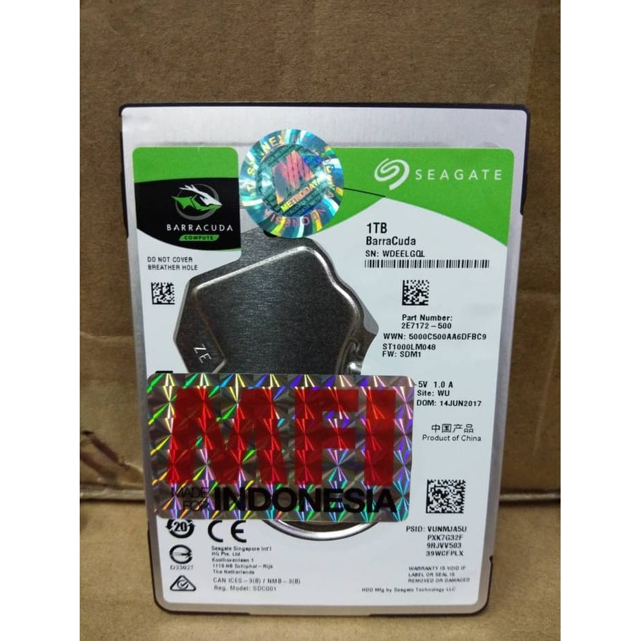 HANYA MENJUAL BERKUALITAS  Seagate BarraCuda Harddisk Internal 1TB 2,5 Sata Slim