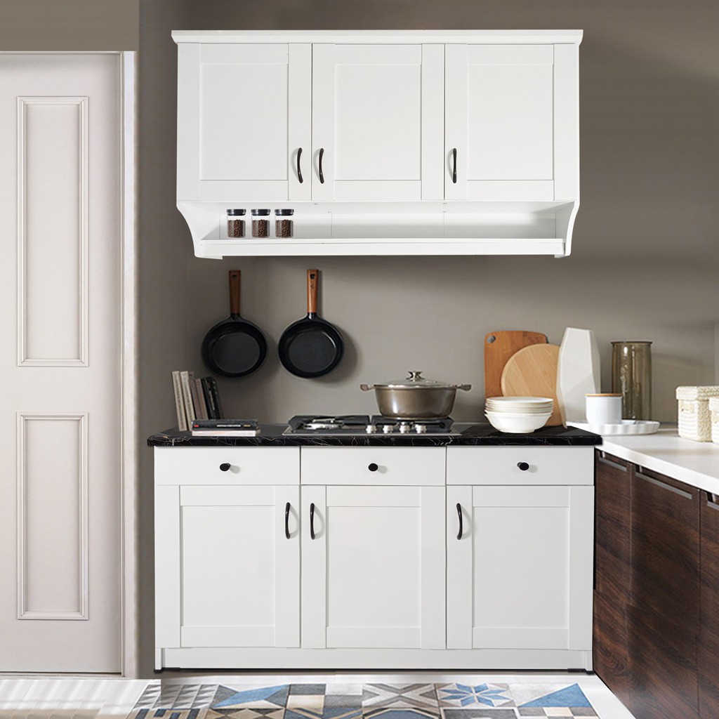 Offo Living - Kitchen Set Lemari Dapur Rak 3 Pintu Body Putih - 014110 VENESIA