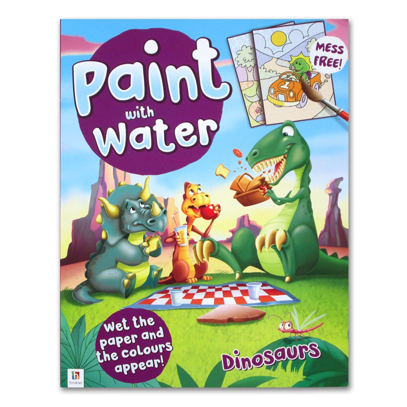 

BUKU IMPORT PAINT WITH WATER DINOSAURS BOOK 16 PAGES