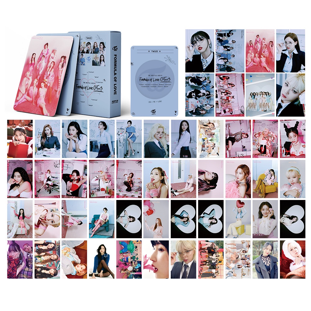 54pcs / box Kartu Foto TWICE 2021 Taste of Love MORE &amp; MORE Eyes Model Terbuka