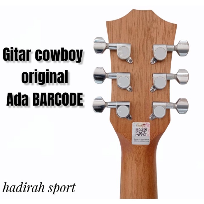 gitar cowboy akustik 3/4 gitar akustik GW120 bonus tas capo pick puter