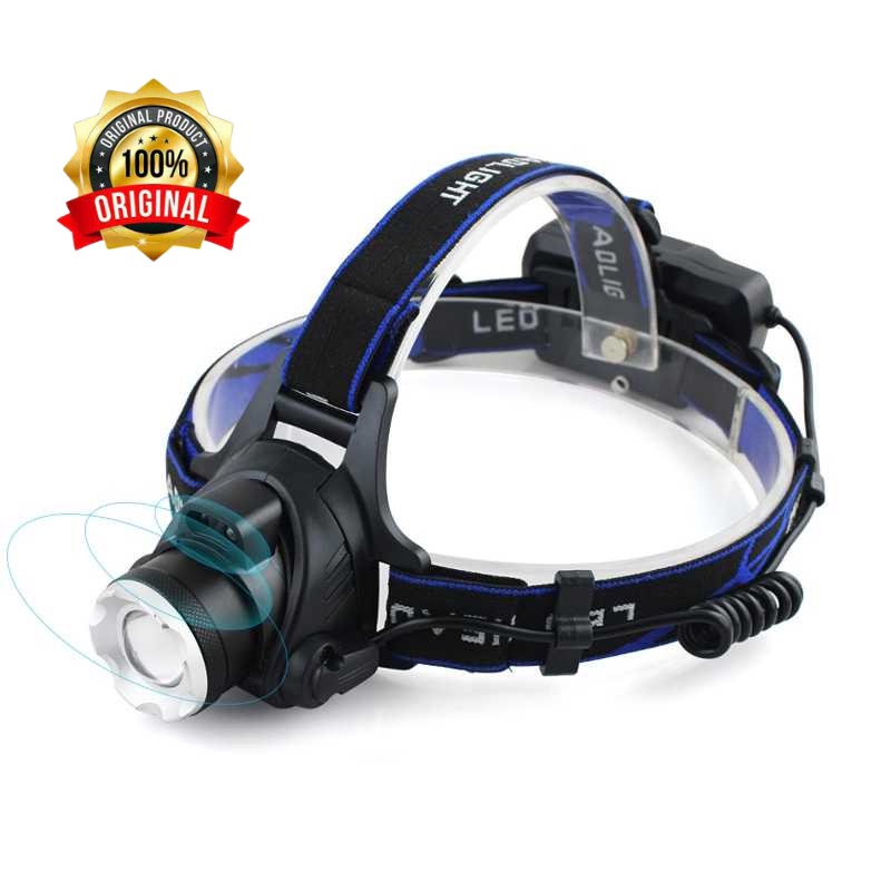 Senter Kepala Headlamp 1 LED Cree XM-L T6 3000 Lumens  Original TaffLED  - AHT404