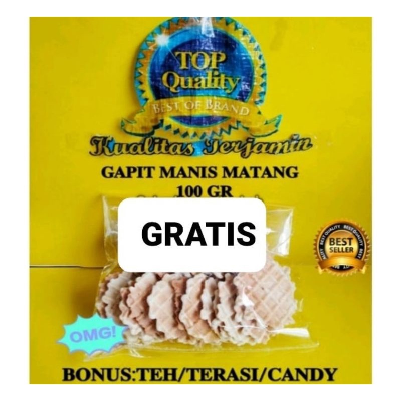 

GAPIT MANIS MATANG 100 GR KHAS CIREBON GRATIS TEH/TERASI/CANDY