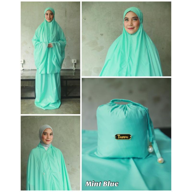 Mukena Travel Tavva (Mint Blue)
