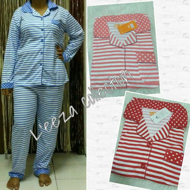 NEW Piyama PP &quot; Polka Stripe &quot;( baju tidur L'eeza collection )