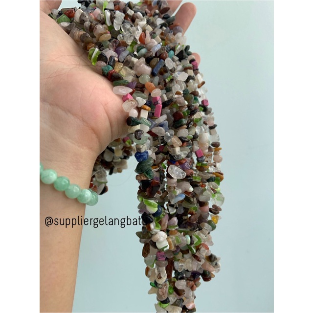 kerikil batu mix colour 1cm bahan akik batu campuran aksesoris warna