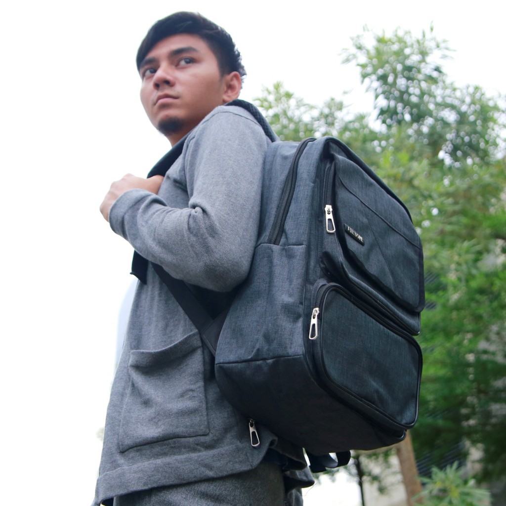 Tas Ransel Laptop - Backpack Laptop 14 Inch Travel Multifungsi Kekinian Kuliah Kerja Pria Wanita