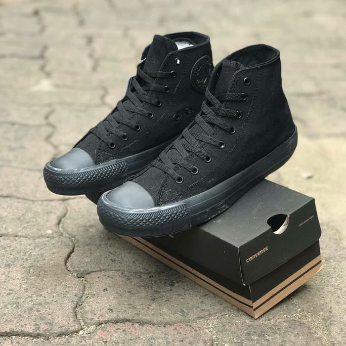 Sepatu Converse95 Chuck Taylor New Release Undefeated High Tinggi Full Hitam Black