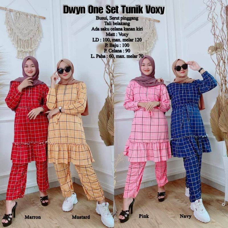 Setelan Tunik One Set Tunik Voxy