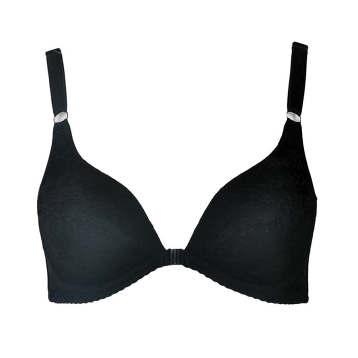 Jual 290242 Cynthia bra harper tanpa kawat kait depan-Hitam Indonesia