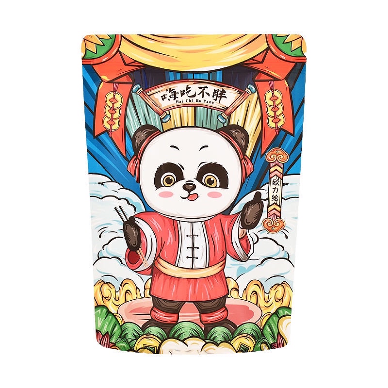 Plastik Zipper bag motif PANDA lucu standing pouch kekinian | zipper bag lucu imut