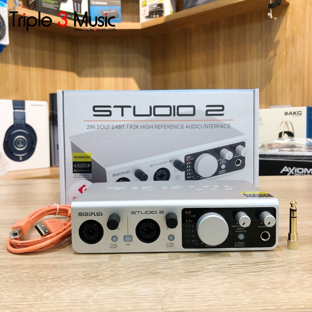 MIDIPLUS Studio 2 Soundcard Recording Triple3music