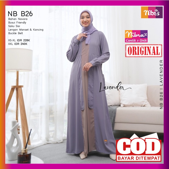 Baju Gamis Nibras Terbaru 2022 Promo Nb B26 Sale Diskon Ori Original Polos Dewasa Wanita Jumbo Busui