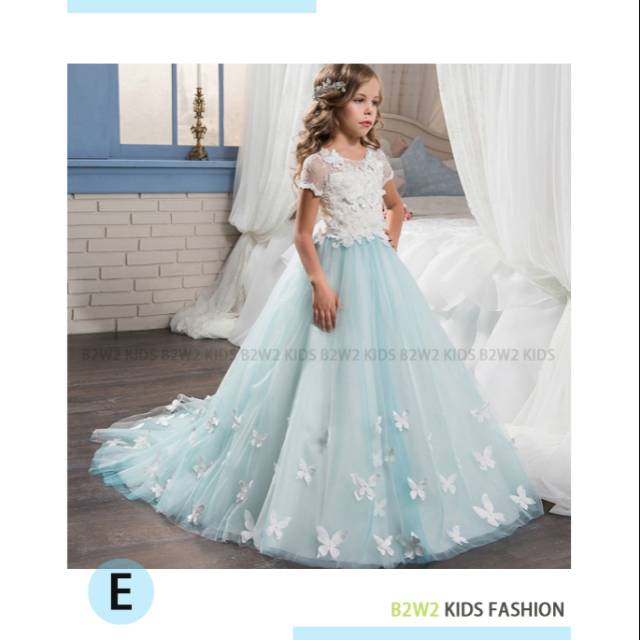 girl dress party dress blue