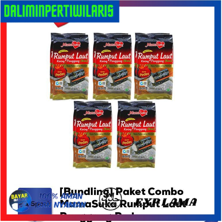 

BISA COD Bundling Paket Combo MamaSuka Rumput Laut Panggang Pedas - 5 pack PRODUK TERBATAS [Kode