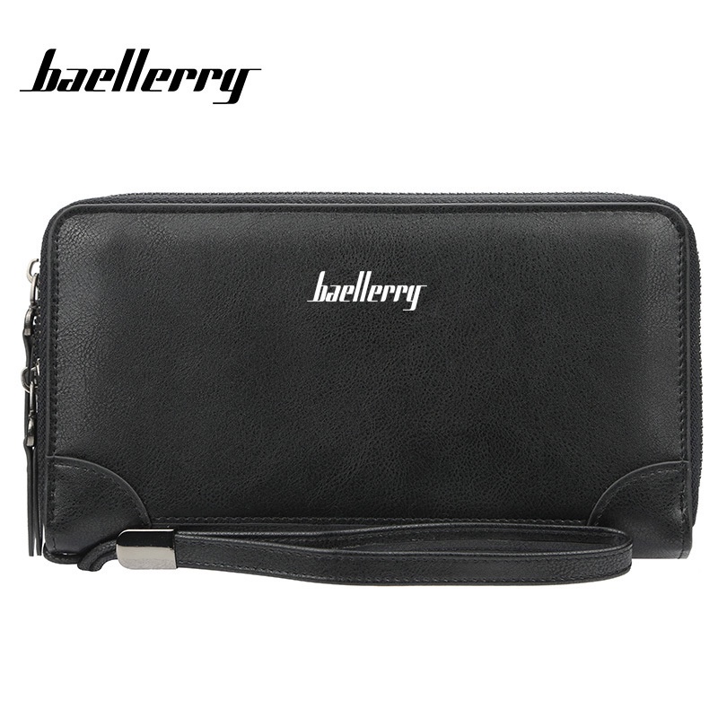 [BISA COD] BAELLERRY S6702 Dompet Pria Wanita Panjang Bahan Kulit PU Leather Premium