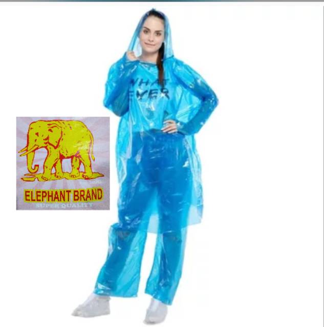 Jas hujan HDPE Jaket Celana Elephant Brand [TERAWET,  TERKENAL CAP GAJAH]