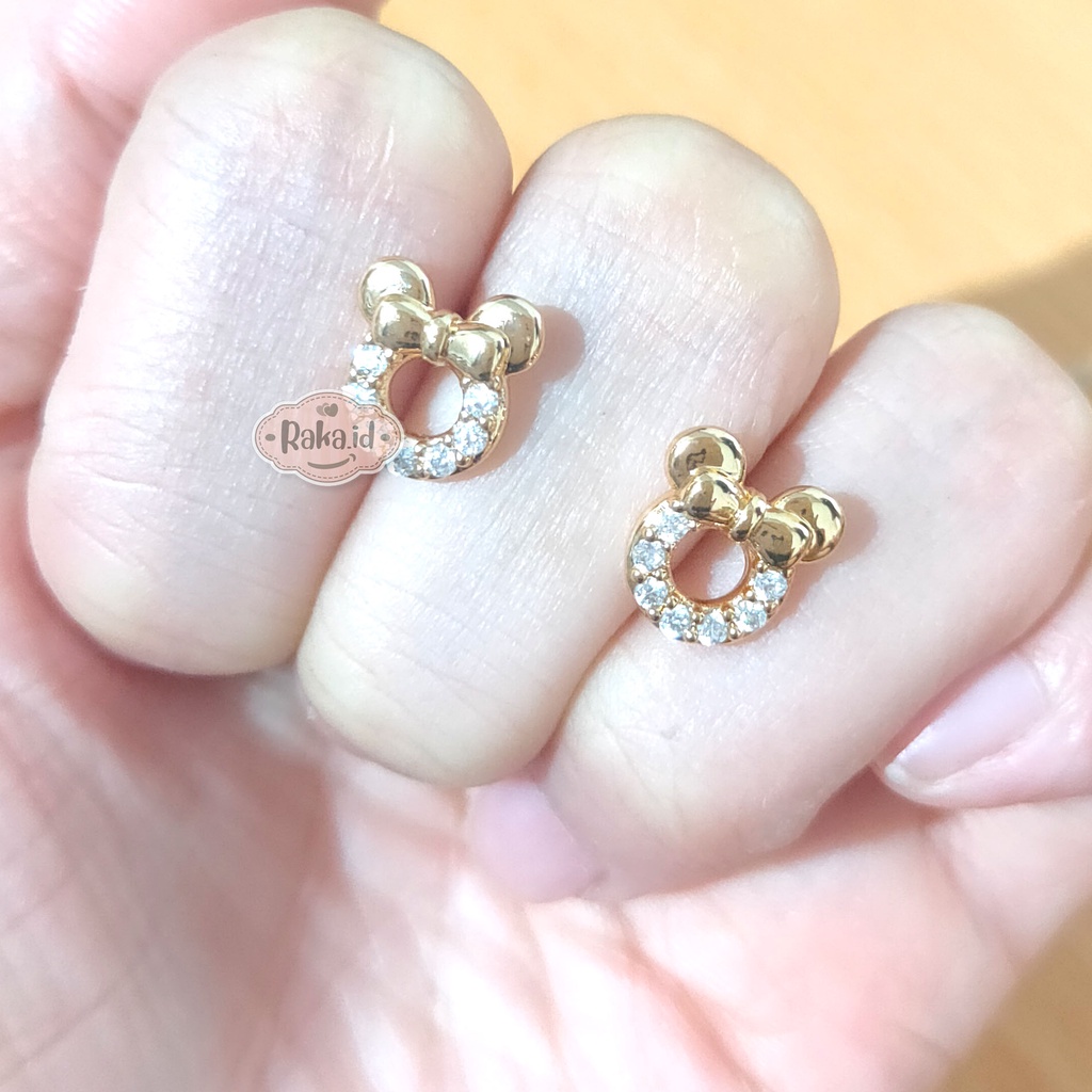 RAKA Acc - Anting Stud / Tusuk Kepala Mickey Perhiasan Aksesoris Wanita 170
